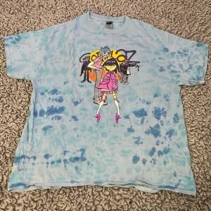 Gorillaz Tie-Dye Graphic Band T-Shirt | Size XL